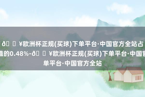 🔥欧洲杯正规(买球)下单平台·中国官方全站占畅通市值的0.48%-🔥欧洲杯正规(买球)下单平台·中国官方全站