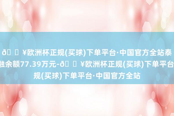 🔥欧洲杯正规(买球)下单平台·中国官方全站泰德股份现时两融余额77.39万元-🔥欧洲杯正规(买球)下单平台·中国官方全站