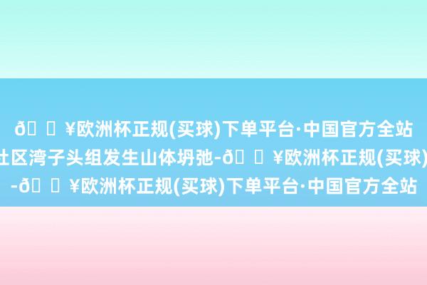 🔥欧洲杯正规(买球)下单平台·中国官方全站织金县金凤街谈平寨社区湾子头组发生山体坍弛-🔥欧洲杯正规(买球)下单平台·中国官方全站