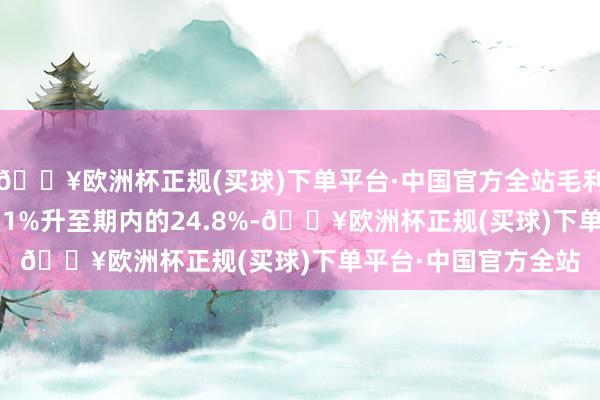 🔥欧洲杯正规(买球)下单平台·中国官方全站毛利率由客岁同时的22.1%升至期内的24.8%-🔥欧洲杯正规(买球)下单平台·中国官方全站