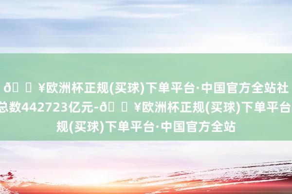 🔥欧洲杯正规(买球)下单平台·中国官方全站社会破钞品零卖总数442723亿元-🔥欧洲杯正规(买球)下单平台·中国官方全站