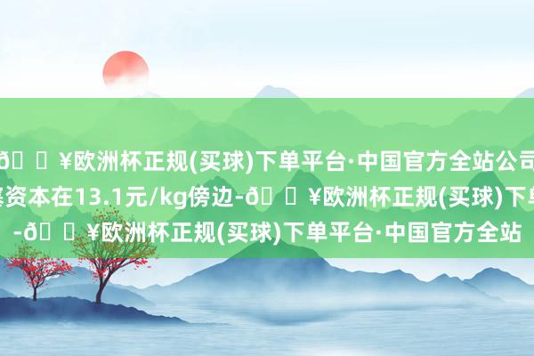 🔥欧洲杯正规(买球)下单平台·中国官方全站公司11月的生猪衍生填塞资本在13.1元/kg傍边-🔥欧洲杯正规(买球)下单平台·中国官方全站