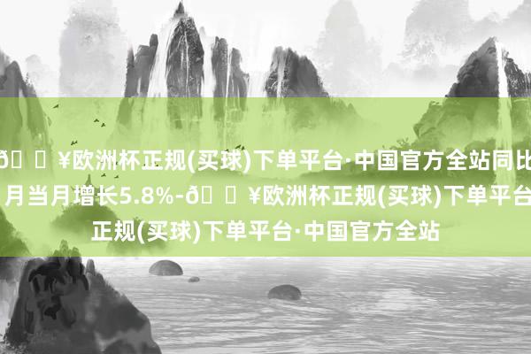 🔥欧洲杯正规(买球)下单平台·中国官方全站同比增长5.8%；11月当月增长5.8%-🔥欧洲杯正规(买球)下单平台·中国官方全站